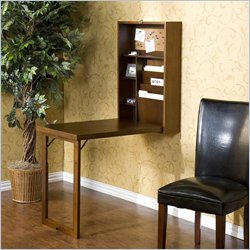 Southern Enterprises Fold-Out Convertible Desk in Walnut