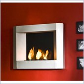 Southern Enterprises Wall Mount Silver Gel Fireplace