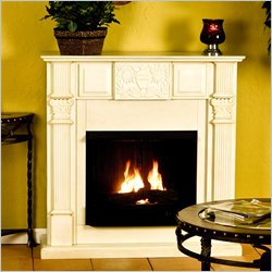 Southern Enterprises Marquis Antique White Fireplace