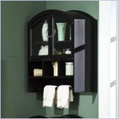 Southern Enterprises Arch Top Wall Cabinet - Black
