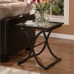Southern Enterprises Vogue Black End Table