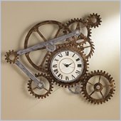 Southern Enterprises Gear Wall Art with Clock