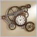 Southern Enterprises Gear Wall Art with Clock