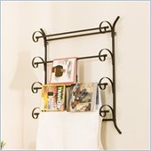 Southern Enterprises Scrolled Metal Magazine Rack