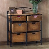 Southern Enterprises 6-Drawer Wicker Storage Chest