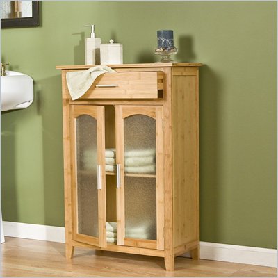 Southern Enterprises Bamboo Bathroom Storage Cabinet