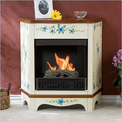 Southern Enterprises Allegheny Hand Painted Fireplace