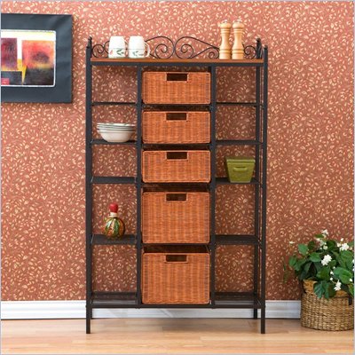 Southern Enterprises Manilla 5 Drawer Kitchen Storage Rack