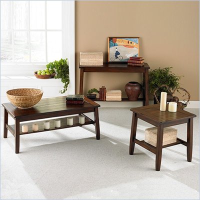 Southern Enterprises Plank Distressed Coffee Table and End Table Set