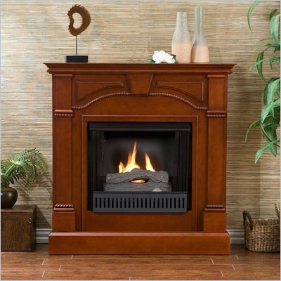 Southern Enterprises Sussex Braid Classic Mahogany Free Standing Fireplace