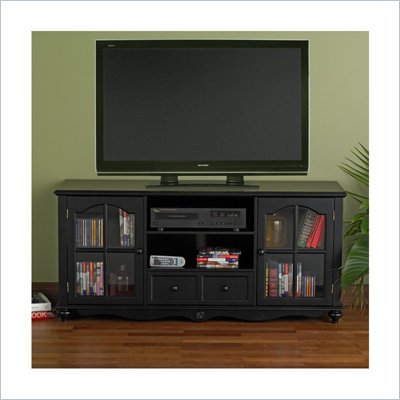 Southern Enterprises Coventry Black Wood TV Stand
