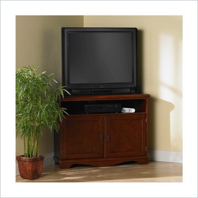 Stands Wood on Southern Enterprises Cherry Wood Corner Tv Stand In Cherry Ms6312