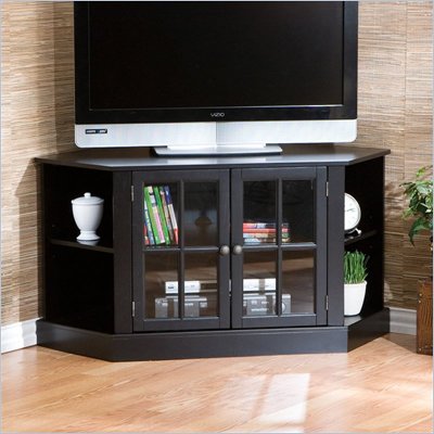 Southern Enterprises Thomas Black Corner TV Stand