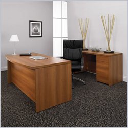Global Correlation 2-Piece Office Suite with Desk and Credenza