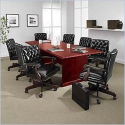 Global Total Office Presidential Rectangular 8' Conference Table with Slab Base