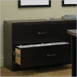 Global Correlation 2 Drawer Lateral Wood File in Dark Espresso Furniture Office Filing Cabinets Global 24996