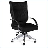 Global Total Office Softcurve Leather Office Chair with High Back and Pneumatic Tilter