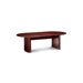 Global Total Office Racetrack 6' Conference Table with Curved Base-Mahogany