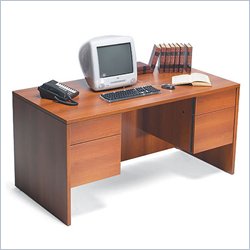 Global Adaptabilities Double Pedestal Wood Credenza Desk by Global