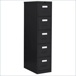 Global Total Office 2600 Plus 26.5" 5 Drawer Vertical Letter Metal File Storage Cabinet