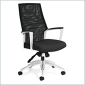 Global Accord Mesh High Back Tilter Chair in Black Coal