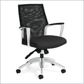 Global Accord Mesh Medium Back Tilter Chair in Black Coal
