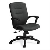 Global Synopsis Medium Back Tilter Chair in Black Coal