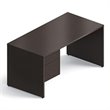 ADD TO YOUR SET: Global Genoa Single Left Pedestal Desk in Dark Espresso