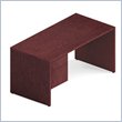 ADD TO YOUR SET: Global Genoa Single Left Pedestal Desk in Figured Mahogany