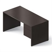 Global Genoa Single Right Pedestal Desk in Dark Espresso