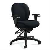 Global Mallorca Medium Back Multi Tilter Chair in Asphalt