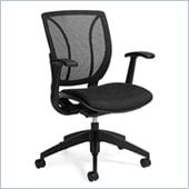 Global Roma Mesh Medium Posture Back Chair in Black