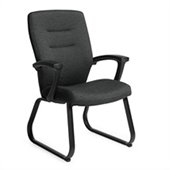 Global Synopsis Guest Armchair in Black Coal