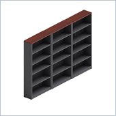 Global Total Office Adaptabilities Wall Bookcase in Cherry/Grey