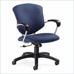 Global Total Office Supra Office Chair with Mid Back and Pneumatic Tilter-Sprinkle-Graphite