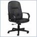 Global Total Office Arno Leather Office Chair with High Back and Pneumatic Tilter