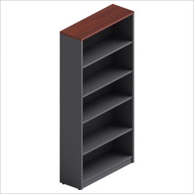 Global Total Office Adaptabilities Bookcase in Avant Cherry/Storm Grey