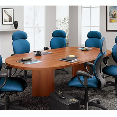 Global Adaptabilities 8' Wood Racetrack Table with V-Shaped Base
