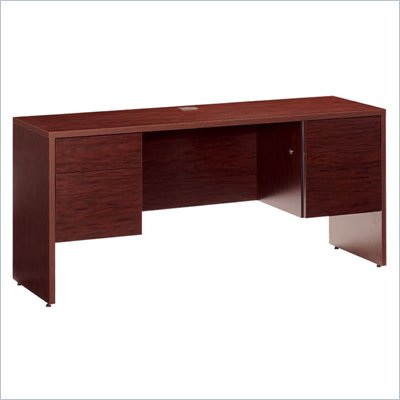 Global Genoa Double Pedestal Kneespace Credenza