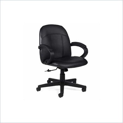 Global Total Office Tamiri Leather Office Chair with Low Back and Pneumatic Tilter