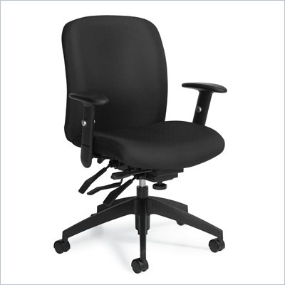 Global Truform Medium Back Multi Tilter Chair in Ebony