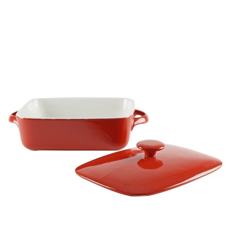 10 Strawberry Street Sienna Rectangular Bakeware with Lid in Red