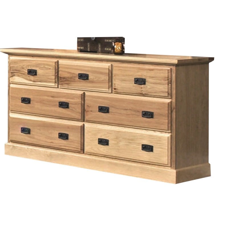 A-America Amish Highlands 7 Drawer Dresser in Natural