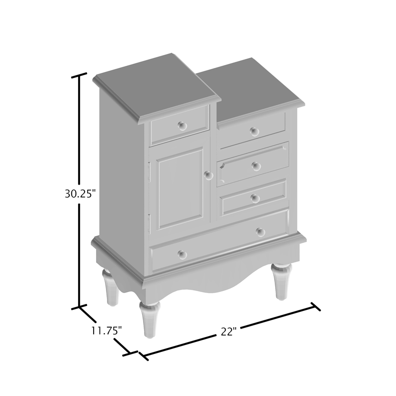 Furniture of America Niles Wood MultiStorage Accent Chest in Antique