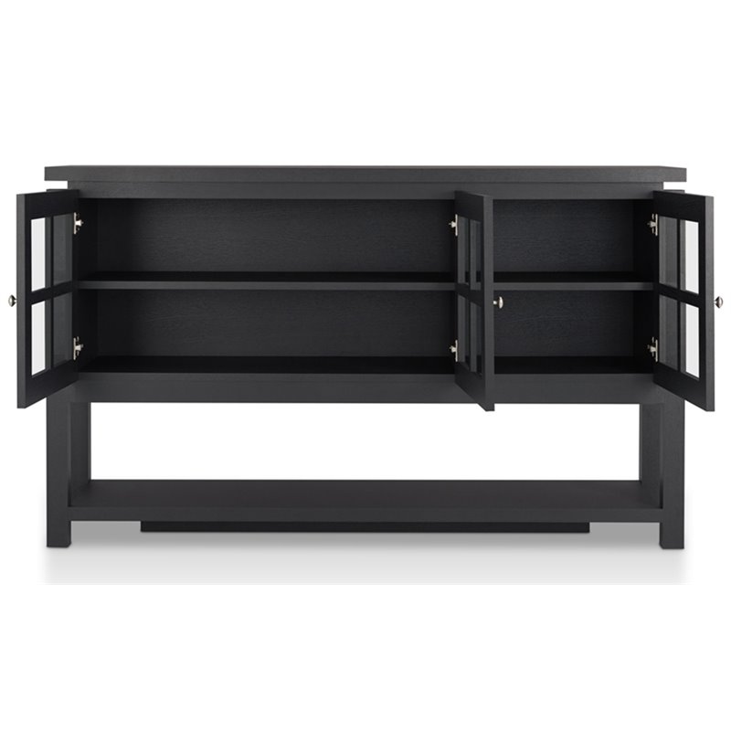 Furniture Of America Tellun Contemporary Wood Multi Storage Buffet In