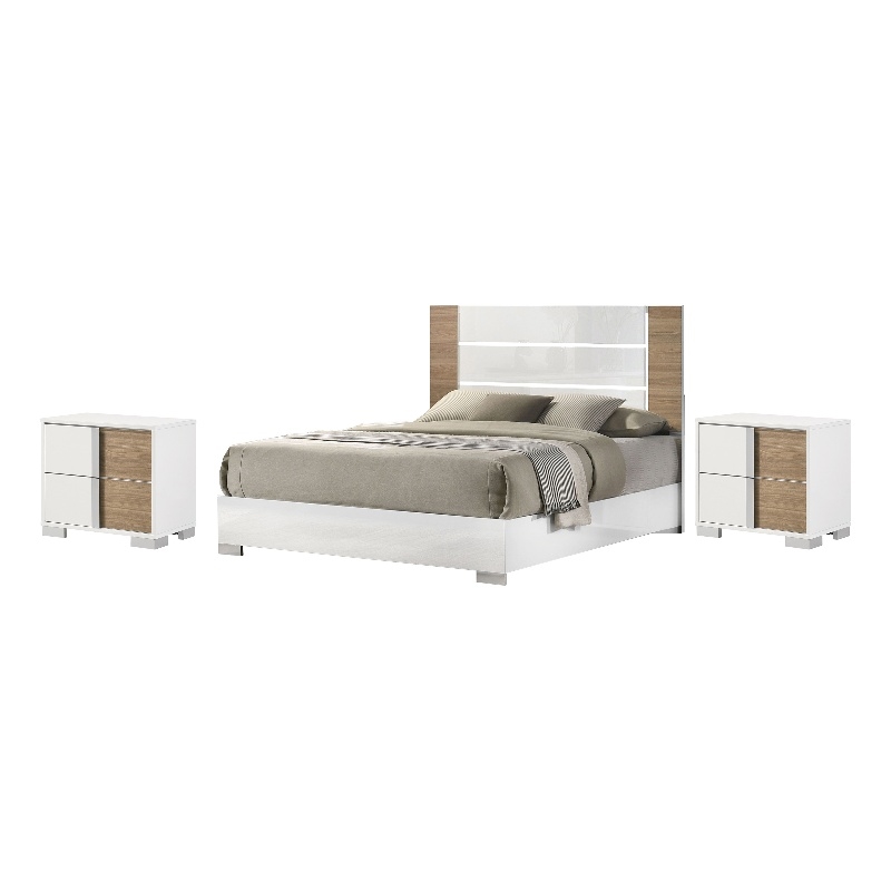 Furniture Of America Erla 3pc White Wood Bedroom Set King 2