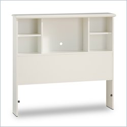 South Shore Sand Castle Pure White Twin Bookcase Headboard