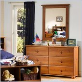 South Shore Sand Castle Sunny Pine Double Dresser and Mirror Set