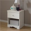 ADD TO YOUR SET: South Shore Crystal Collection Kids Wood Night Table in Pure White Finish