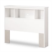South Shore Crystal Collection Twin Bookcase Headboard in White Finish